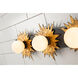 Soleil 3 Light 24 inch WZC+Gold Bath Light Wall Light in Weather Zinc and Gold Leaf with Antique 